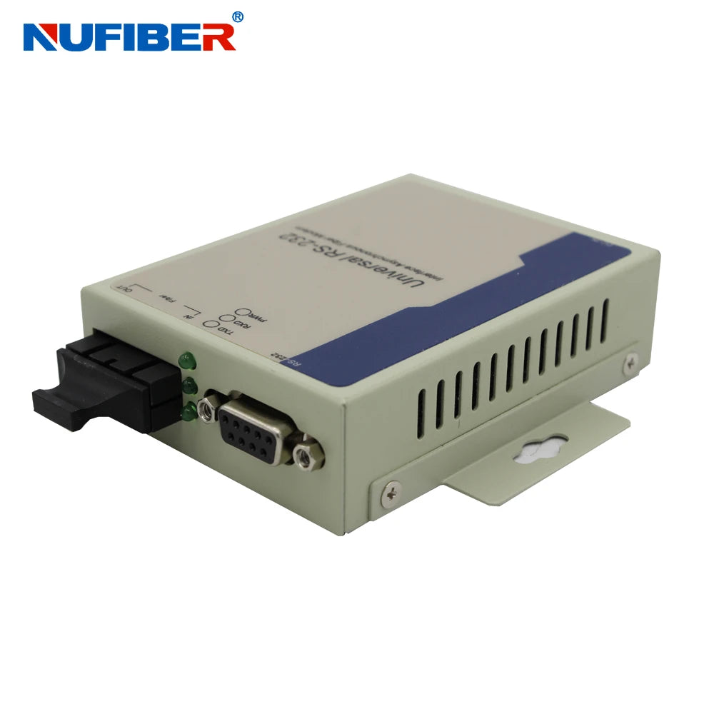 Industrial RS485/RS422/RS232 to Single-mode Simplex Serial to Fiber Converter, 1310nm/1550nm 20km Fiber optic modem