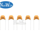 100PCS MLCC Monolithic Ceramic Capacitor 10PF 22PF 100PF 1NF 2.2NF 4.7NF 10NF 22NF 100NF 0.1UF 1UF 2.2UF 10UF 50V P=5.08mm