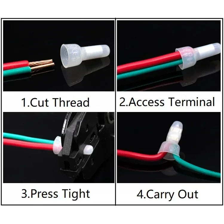 10~2000pcs Wire Terminal CE Type CE-1 CE-2 CE-5 CE-8 Pressure Nylon66 Closed End Caps Connector Car Audio Cable Crimp Splice