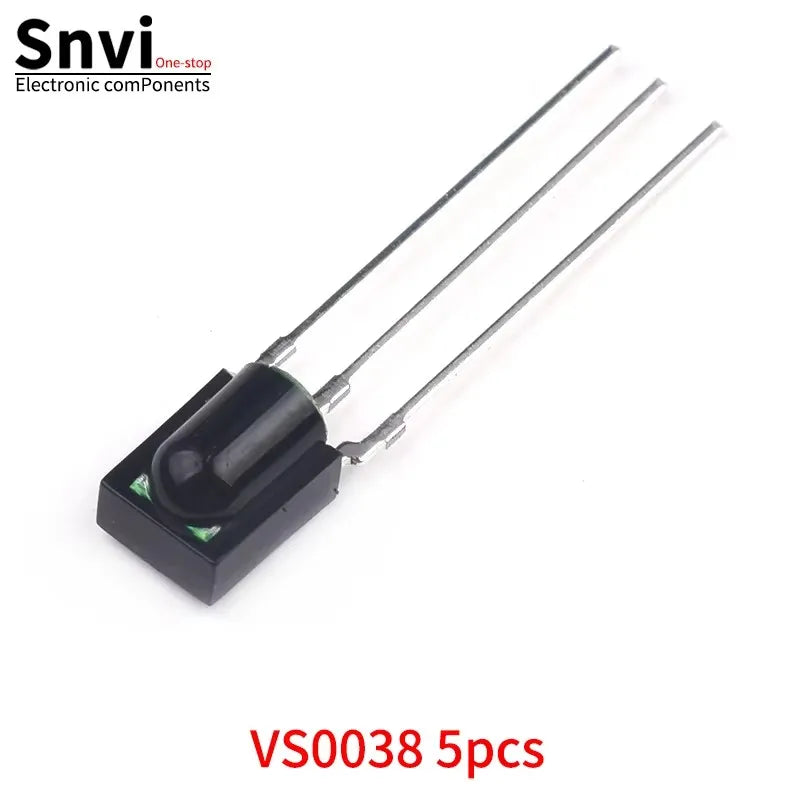 Snvi 5PCS Universal IR Infrared Receiver VS1838B CHQB HS0038 TL1838 VS1838 1838 HX1838 VS0038 Remote Receiver Tube