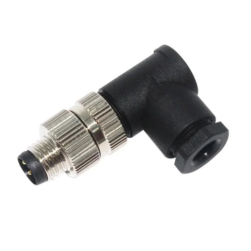 5 PCS M8 3/4/5/6/8 Pin Waterproof  ELBOW Sensor Connector Male&Female Aviation Plug&Socket D Type Screw Lock