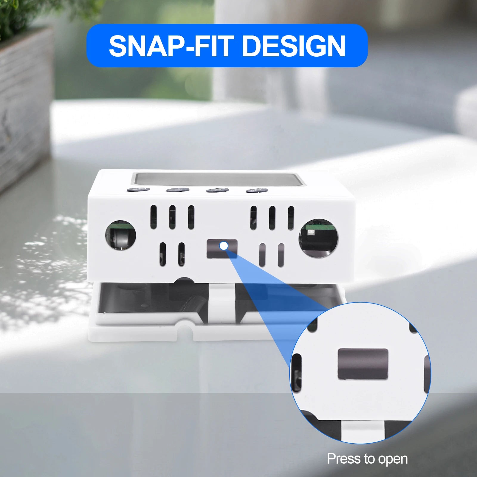 High Accuracy POE RJ45 Ethernet Temperature Humidity Sensor with Large LCD Display SNMP V1/TCP/UDP IP Network Monitoring Support