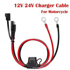 12V Car Battery Charging Cable SAE Terminal 24V Female Pump Plug 16AWG Extension Cord for Motorcycle Truck RV Boat Modification