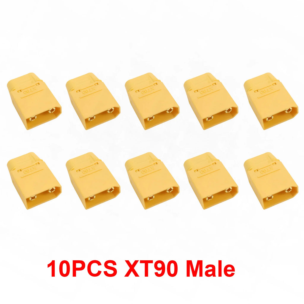 XT90 Plugs Male Female Connectors Copper Bullet Wire Connectors Welding Terminal Power Plugs for RC Lipo Battery Charge Adapter