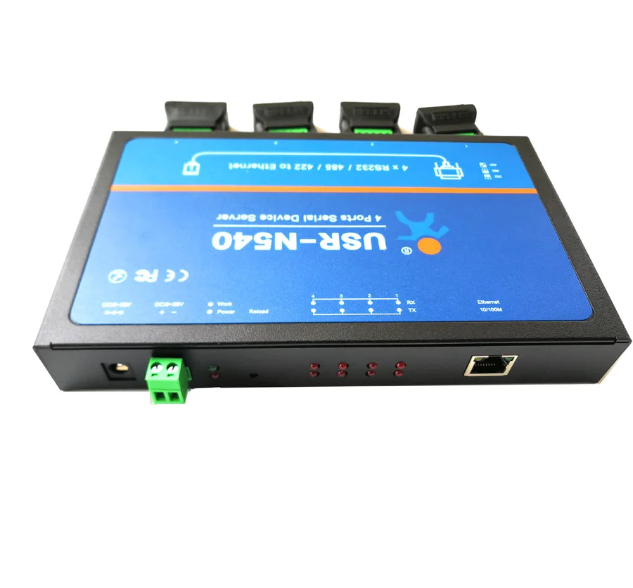 USR-N540 4 Ports RS232 RS485 RS422 to Ethernet RJ45 Modbus RTU Gateway Serial Device Servers with SSL/TSL MQTT