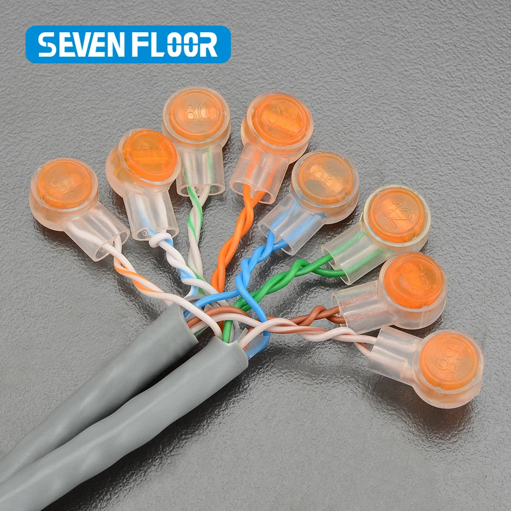 100PCS UY1 UY2 UY  Connector Wire Splice K1 K2 K3Connector RJ45 Wiring Ethernet Telephone Cable Cord UY1 Network Cable Terminal