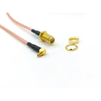 SMA Female Nut Jack To MMCX Male Plug Right Angle Pigtail Adapter Cable RG316 New