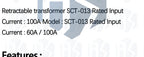 Non-invasive Split Core Current Transformer AC Current Sensor-100A, 30A,50A  (SCT-013 - 000, SCT - 013 - 030, SCT - 013 - 050)