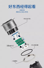 C-type USB3.0 Panel Socket Metal 22mm Circular Dual USB 2.0/3.0 Thread Module Connector USB Interface Type-C HDMI Plug Sockets