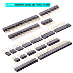 2/3/4/6/8/10/15 Pin 2.54 mm Stackable Long Legs Femal Header For Arduino Shield 2X10P/2X20P/2X32P/2X40P