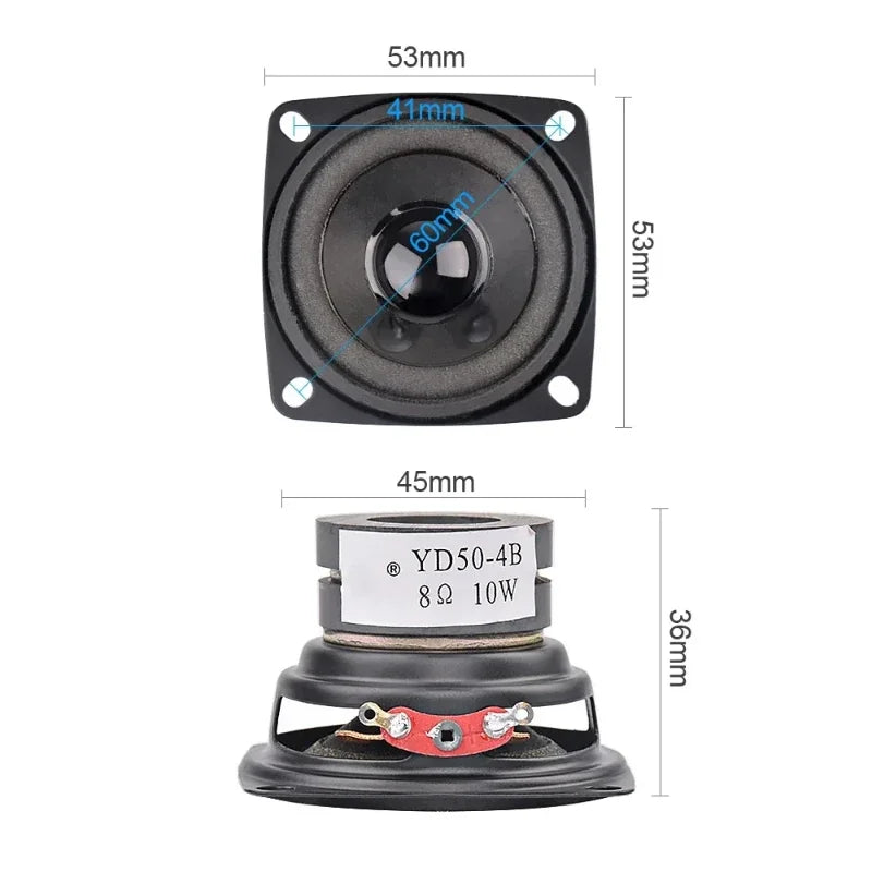 SOTAMIA 2Pcs 2 Inch Portable Audio Speaker 4 8 Ohm 10W Mini Full Range Loudspeaker DIY Multimedia Home Music Bluetooth Speaker