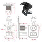 1set 12V Socket Panel For Anderson Plug Flush Mount 50a Mounting Bracket Panel Cover For Caravan Socket Adapter Accessories