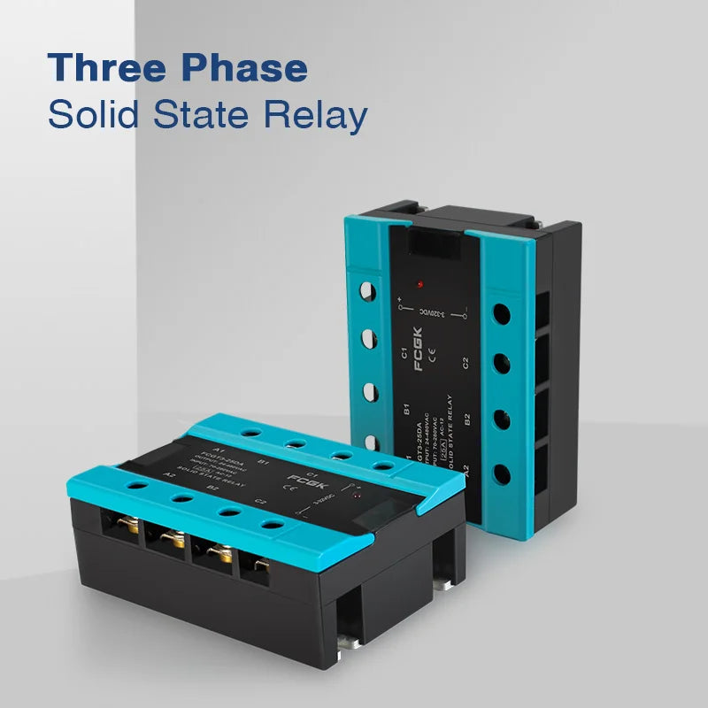 DA Three Phase Solid State Relay  25A 40A 100A DC TO AC 3 Phase SSR 3-32V DC Control 24-480V