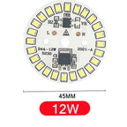 LED Chip for Lamp Bulb 3W 5W 7W 9W 12W SMD 2835 Round Light Beads AC 220V-240V Bulb Chip Lighting Spotlight 90 Lumen/W