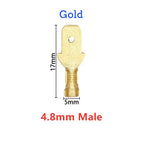 100PCS 2.8/4.8/6.3mm Female&Male Crimp Spade Connector Car Speaker Electrical Wire Connectors Transparent Sleeve