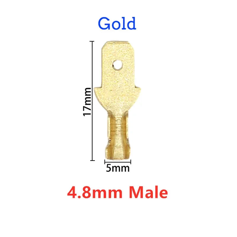 100PCS 2.8/4.8/6.3mm Female&Male Crimp Spade Connector Car Speaker Electrical Wire Connectors Transparent Sleeve