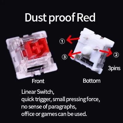 70/30/30pcs Dustproof Switch For Mechanical Keyboard Shaft Switch Gamer Keyboard Axis Clicky Linear Tactile Silent Switches