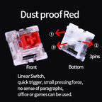 70/30/30pcs Dustproof Switch For Mechanical Keyboard Shaft Switch Gamer Keyboard Axis Clicky Linear Tactile Silent Switches