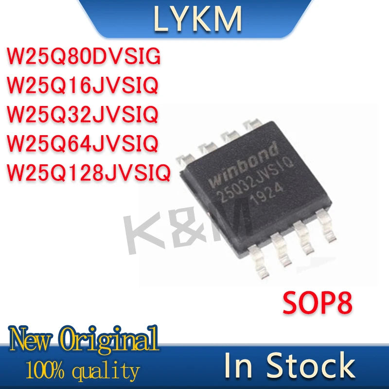 10/PCS New Original W25Q80DVSIG W25Q16JVSIQ W25Q32JVSIQ W25Q64JVSIQ W25Q128JVSIQ SOP8 FLASH SPI memory chip In Stock