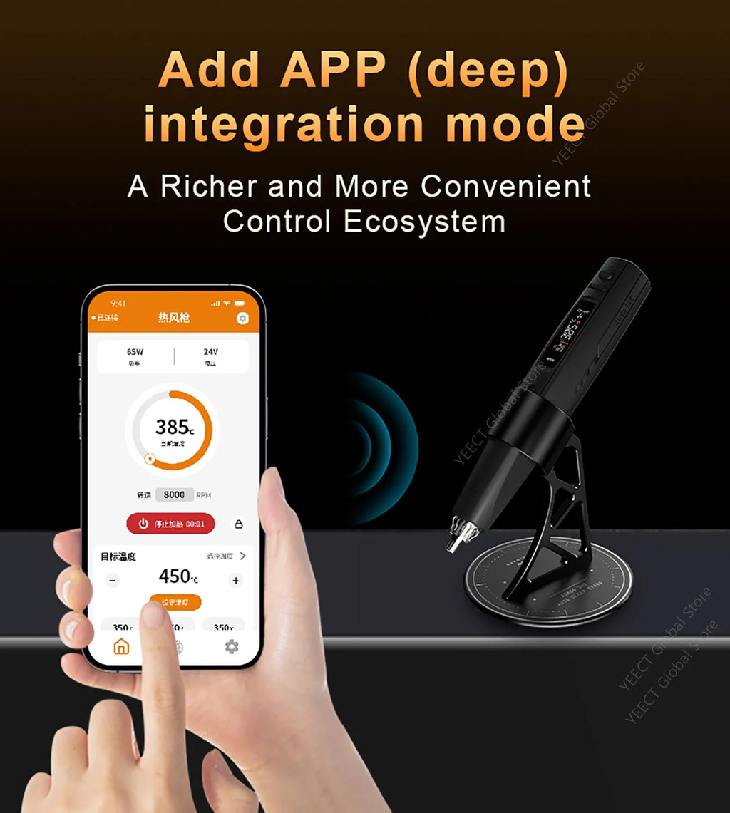 MINIWARE AirGo 140 Portable Hot Air Gun Soldering Station 140W PD USB C BGA Desoldering Rework Tool Smart Sleep Stand Kit