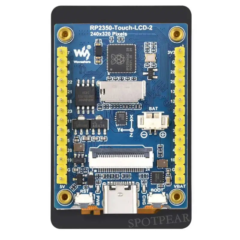 Raspberry Pi Pico 2 RP2350 2 inch LCD Capacitive TouchScreen Development Board 240x320 Display QMI8658 6-Axis /OV5640 Camera /SD