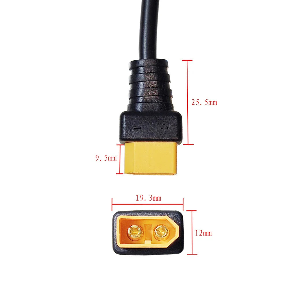 1pc Solar Generator XT60 Male to DC 8020 8.0mm X 2.0mm Male Power Adapter Cable Connectors for Portable Power Station