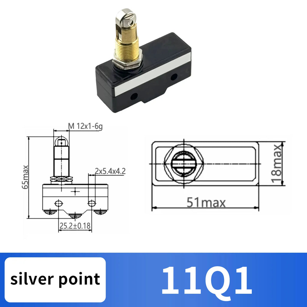 10Pcs SPDT NO+NC Hinge Roller Lever Microswitch Action Switch