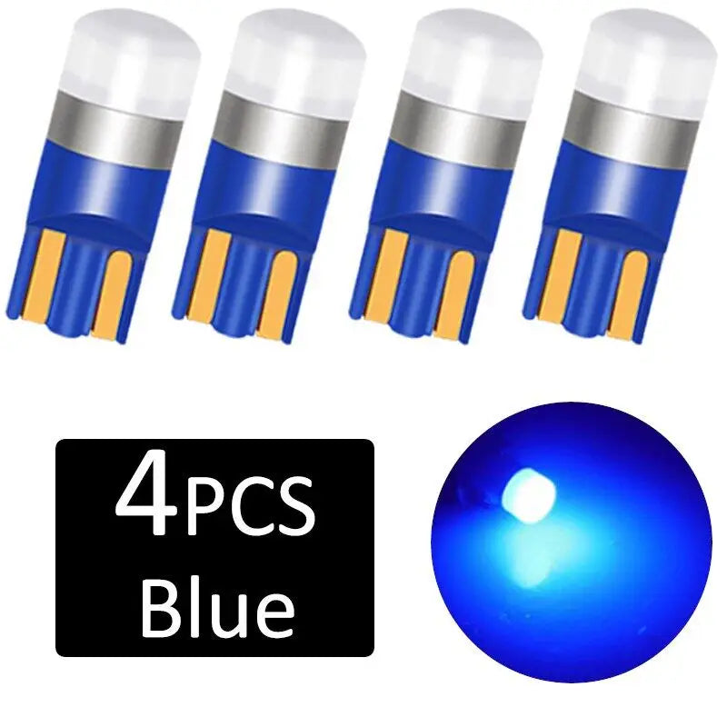 4 Pcs Super Bright 3030 SMD T10 LED W5W Car Dome Light Auto Clearance Reading Lamp 12 Vehicle Door Bulb Accessories White 6000K