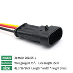 5/20/100 Sets 1/2/3/4/5/6 Pin Way Waterproof Electrical Wire Connector Plug 1.5mm Terminals 2Pin HID Plug Auto Xenon Lamp Plug