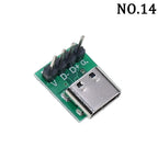 1Pcs USB 3.1 Vertical Straight Plug Double Side Positive Negative Plug Type-C Male/Female Test Board PCB Connector With Pin