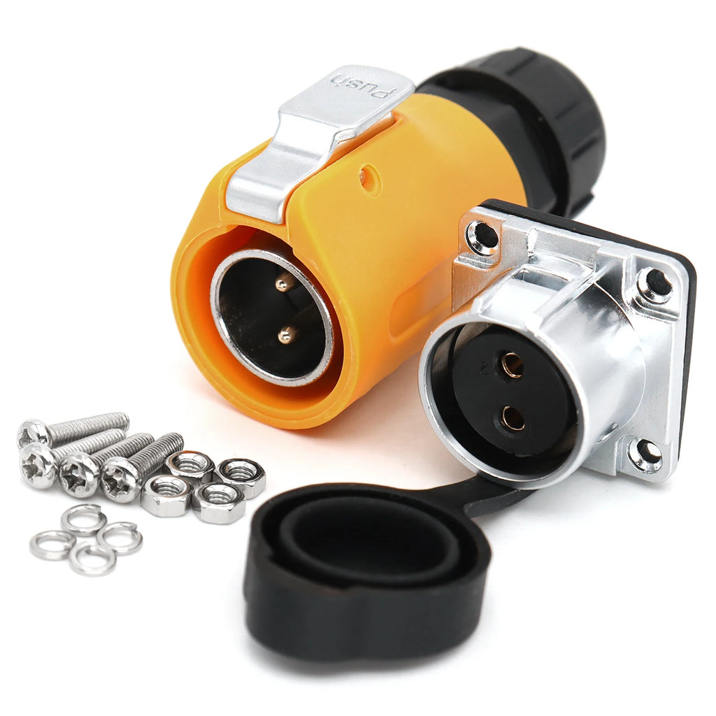 XHP20, IP67 2 3 4 5 67 8 9 10 12-Pin Waterproof Electrical Connector, 20mm Aviation Square Panel Mounting Male Plug