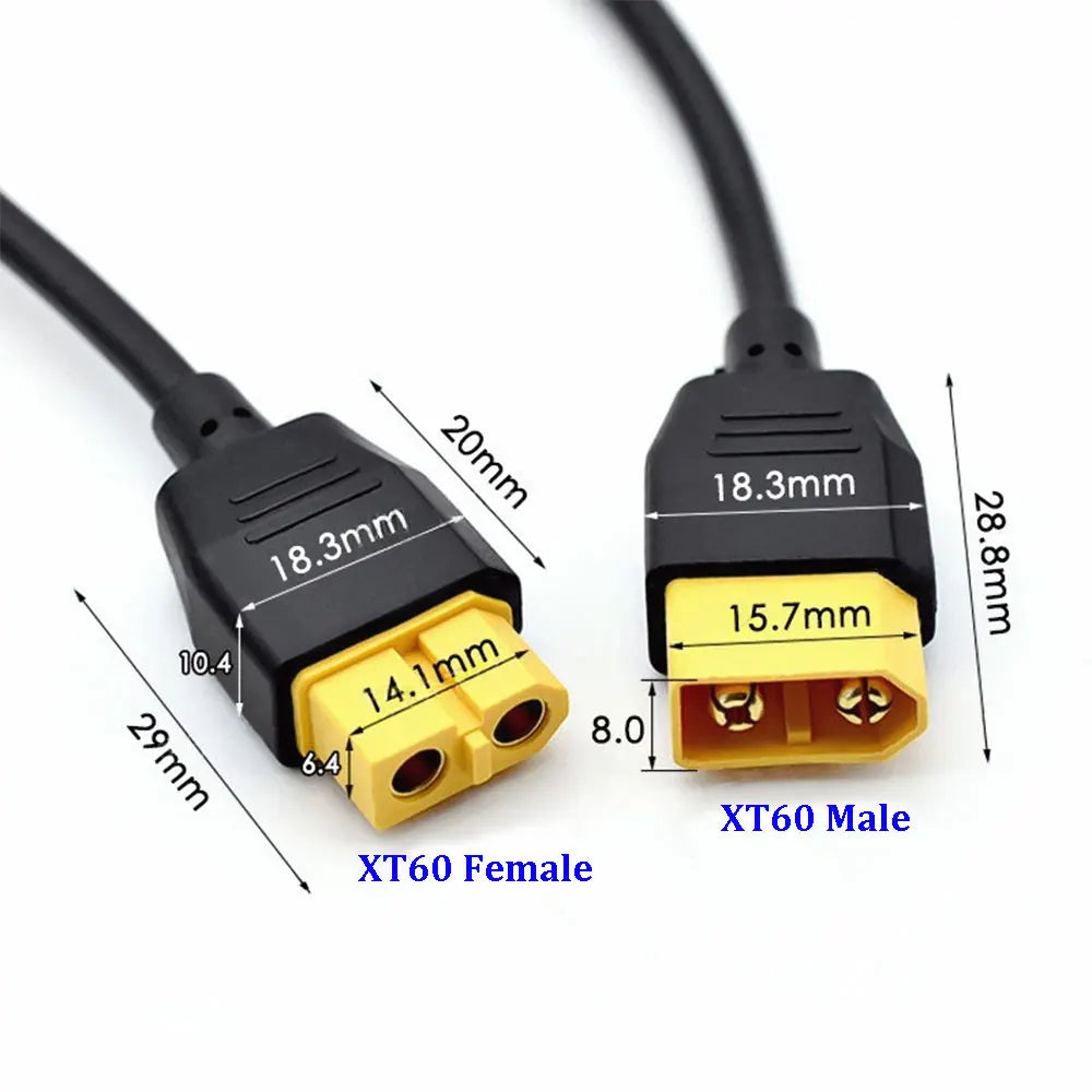 1PC XT60 Male/Female To 2Pin Solderless Power Plugs for Solar Panels Drone XT60 Connectors Screw Terminal Adapter