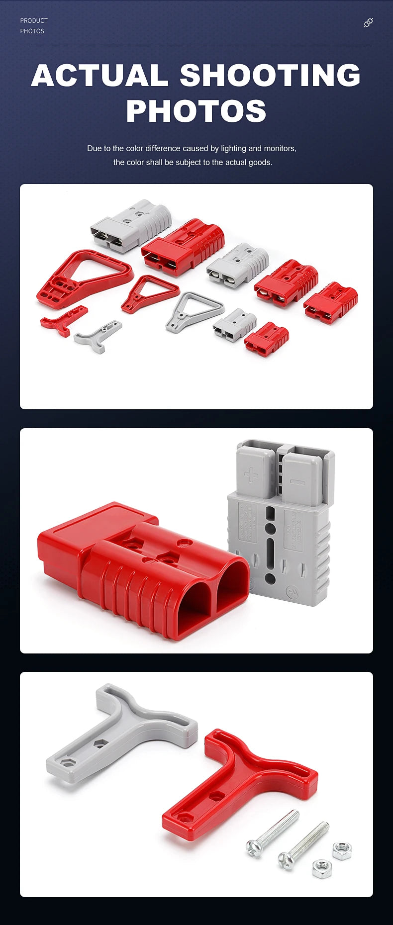 2pcs Quick Connector 40A 50A 120A 175A 350A Car Battery Power Plug 2P 600V High Current Electrical Wire Connectors