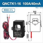 Clamp CT Current Transformer QNCTK1-16 100A 50mA 50A 25mA 100A 40mA 50A 20mA Open Current Sensor Split Core Current Transformer