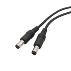 1Pcs Black DC Power Cable 5.5mm x 2.1mm Male to 5.5mm x 2.1mm Male Plug Connector Extension Cord for CCTV Security Camera