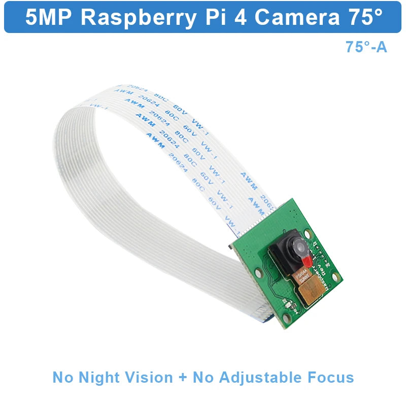 Raspberry Pi 5MP Camera OV5647 1080P Optional Wide Angle Night Vision IR-CUT Fisheye Webcam for Raspberry Pi 4 Model B 3B Plus