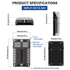 6/12 Way 12-24V Car Boat Fuse Blade Fuse Box Holder With Plastic Cover For Power Panel Board Camper Fuse