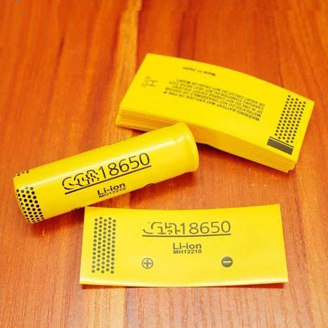 100pcs/lot 18650 lithium battery packaging skin PVC heat shrinkable sleeve battery packaging tube insulation shrink film
