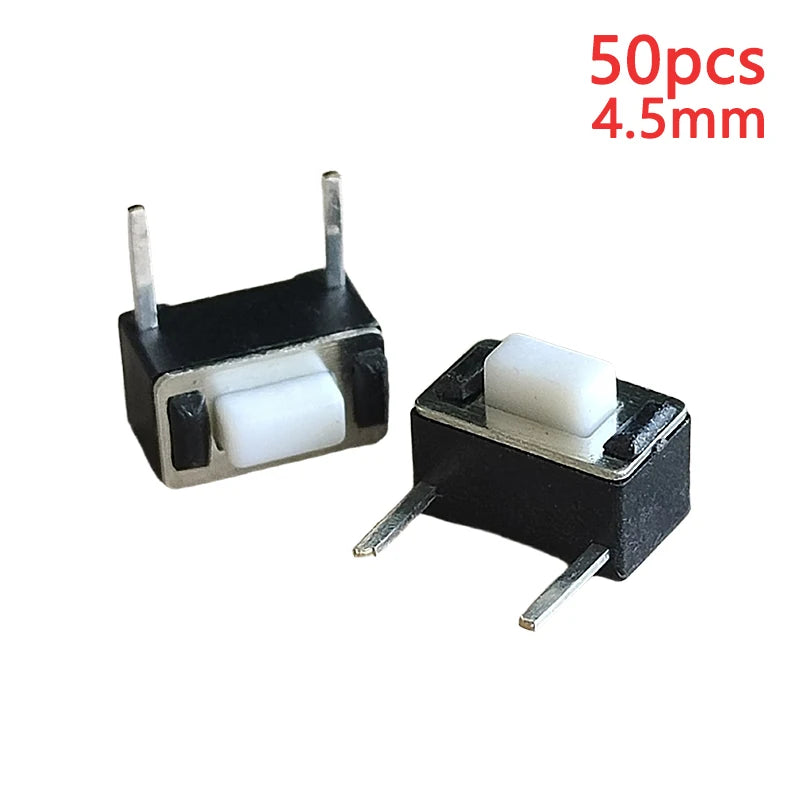 50PCS 3x6 (Side Insertion Two Pin DIP) Mini Tact Switch 3*6*4.3/4.5/5/5.5/6/6.6/7/8mm 50mA DC 12V Micro Push Button Switches