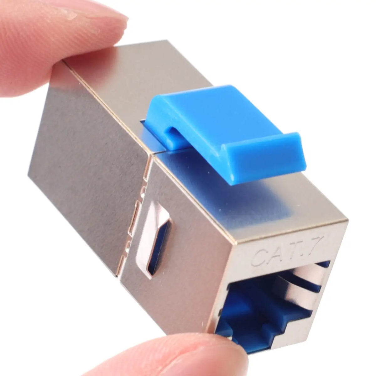 RJ45 Female Jack CAT5e/CAT6/CAT6A/CAT7 Shielded Keystone Coupler Socket Ethernet Cable Expansion Adapter for Standard Wall Plate