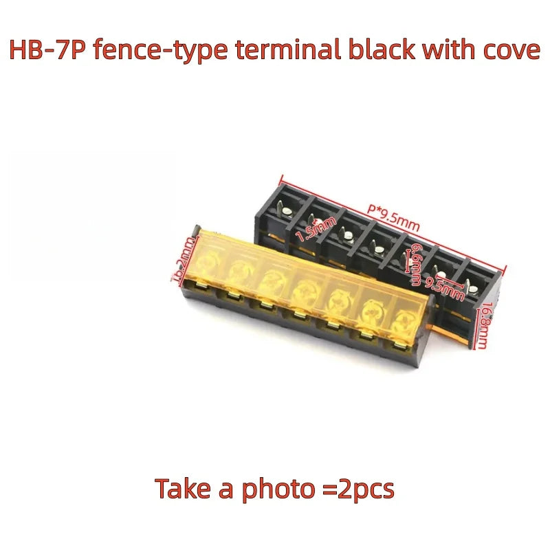 2pcs HB9500-2P 3P 4P 5P 6P 7P 8P 9P 10Pin PCB Screw Terminal Block Connector HB-9500 300V 30A Lid Barrier Terminal 9.5MM Pitch