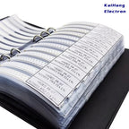 4250PCS 8500PCS 0201 0402 0603 0805 1206 1% SMD Resistor Sample Book Resistors Assortment Kit 0R~10M 170Values Each 25pcs 50pcs