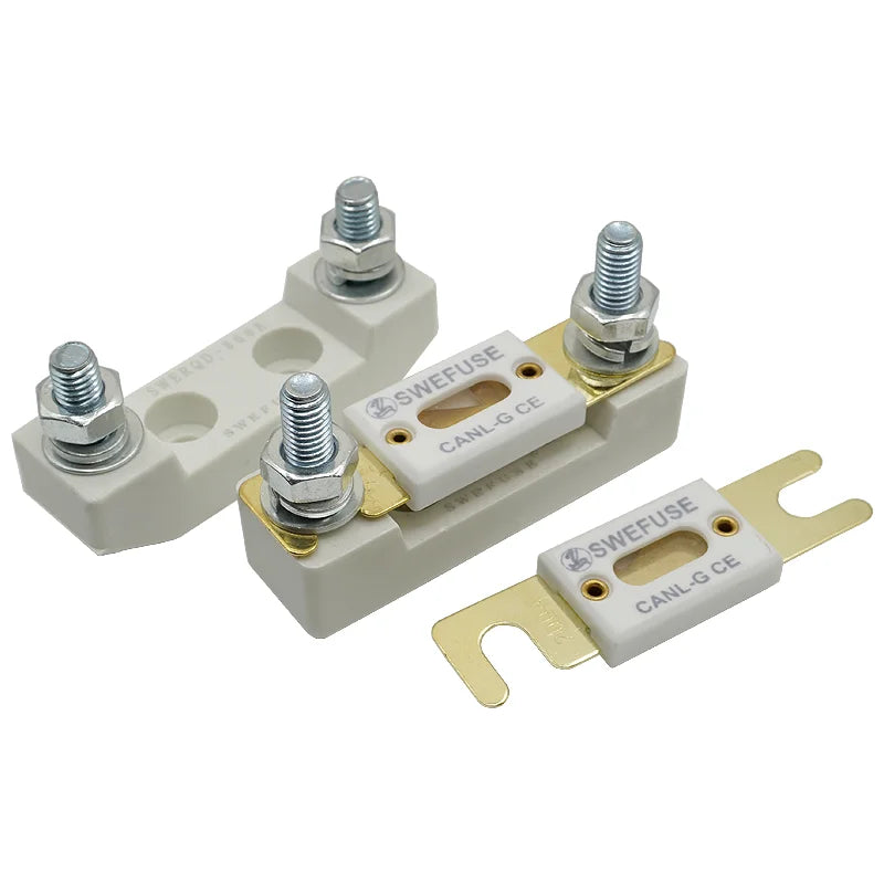 1Set Ceramics ANL Bolt-down Fuse Holder With 30A 50A 60A 80A 100A 150A 200A 300A 400A 500A 600A Fuse For Car Audio Power System