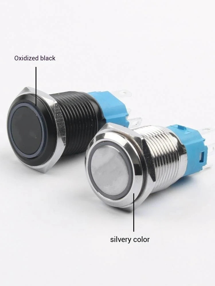 push button switch Two/three color, light metal 16 19 22mm self-locking/reset waterproof hotel doorbell customization latching