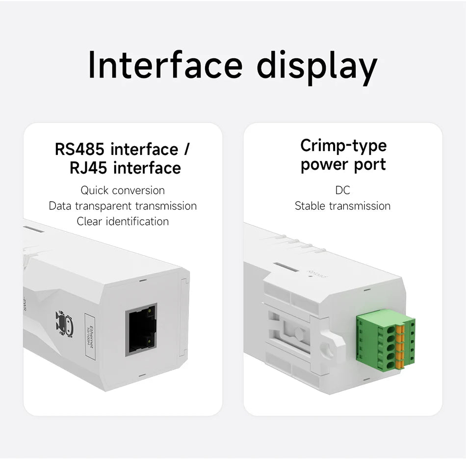 RS485 to Ethernet Serial Server CDEBYTE NA111-M DC 8～28V RS485 RJ45 TCP/UDP MQTT Small Size Modbus Industrial Grade AT Command