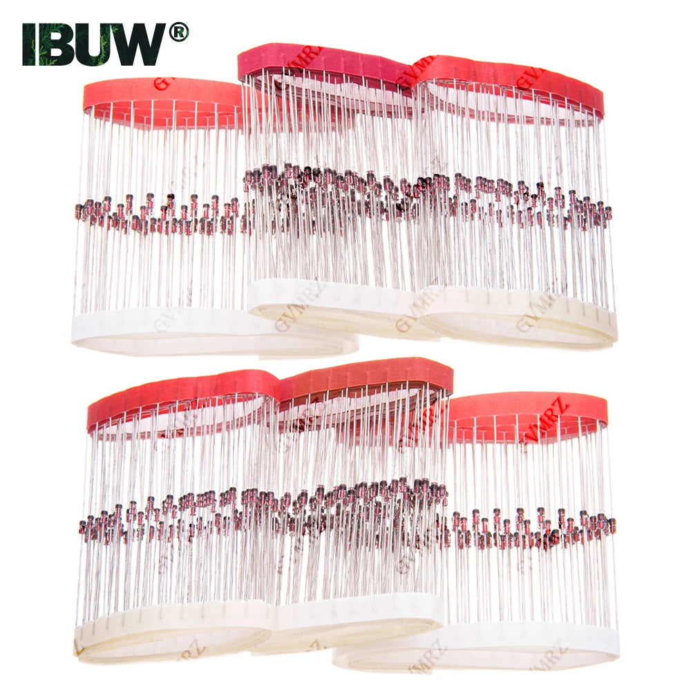 100PCS BZX55C Series 0.5W Zener Diode Voltage Regulator Diode 2V4 3V3 3V6 4V7 5V6 4V3 3V9 3V0 2V7 2V2 30V 24V
