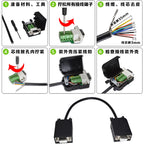 DB9 RS232 RS485 Connector Male Female 9 Pin Breakout Terminals COM Connector D-SUB Terminals 21-24 AWG Wire Solderless Connector