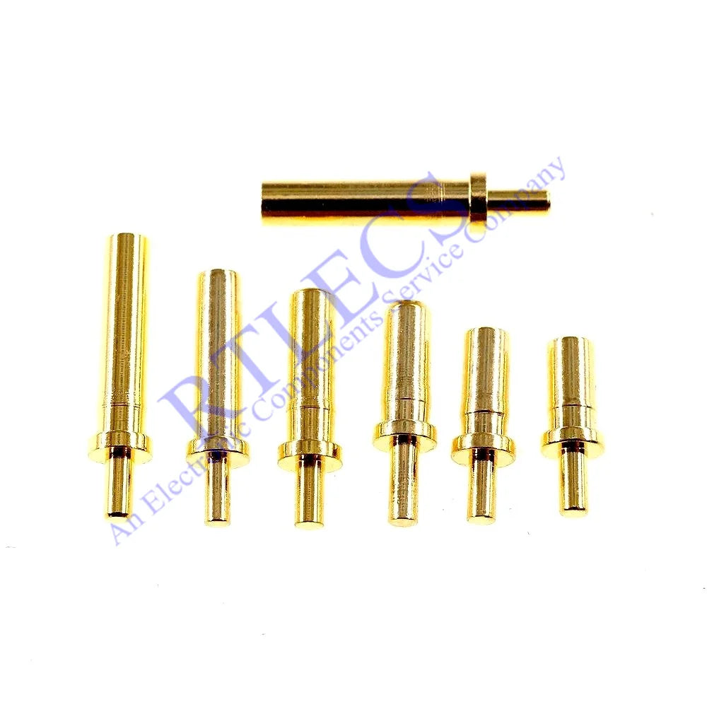 50 PCS Pogo Pin Female Contact Pad Through Holes PCB Male Header Flange Target Connector to Mate Spring Load PogoPin