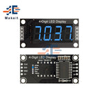 0.36 Inch 4 Bits 6-Digit LED Digital Display Tube Module 5V 7 Segments TM1637 0.36" Anode Tube Decimal Display Module FIve Color