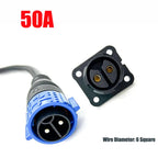 50A M25 Self-locking Waterproof Plug Cable IP67 2 3 Pin Power Charging Connector Large Current Male Female Aviation Plug Socket